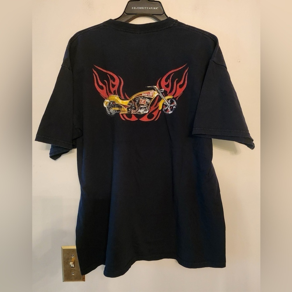 Milwaukee pride Miller high life biker t-shirt size mens xl